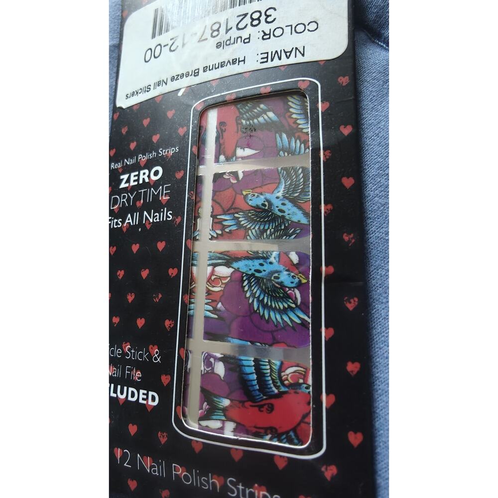 Iron Fist Nail Polish Strips 12 Count Multicolor Gloss Effect Rockabilly Tattoo - Picture 3 of 4